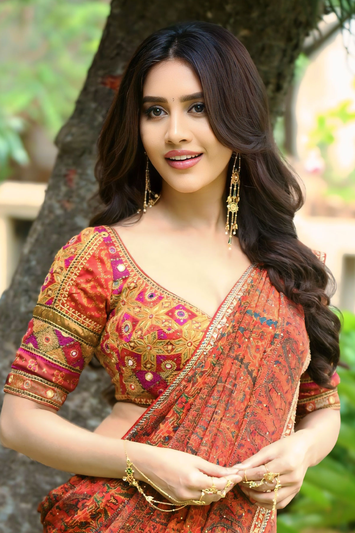 Nabha Natesh Sets Ethnic Fashion Goals in Kalamkari Print Saree