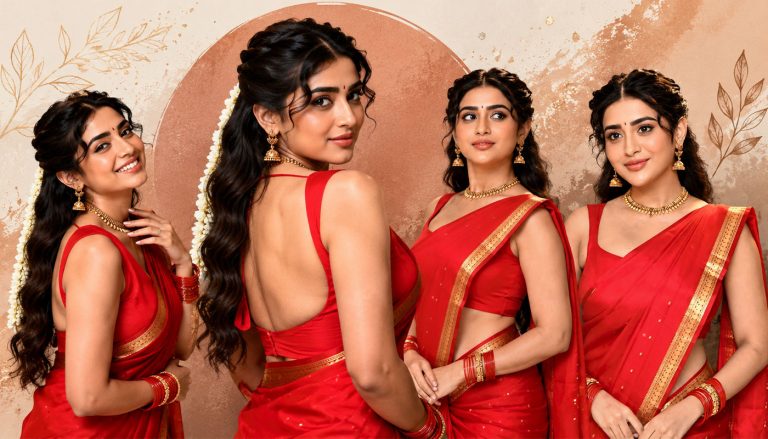 Fashion Spotlight: Rashi Singh in Red Saree Combination