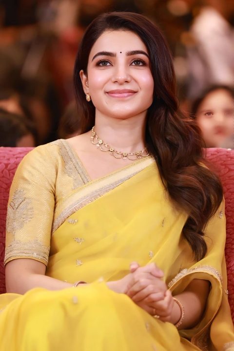 Samantha Ruth Prabhu Sets Ethnic Fashion Goals in Yellow Saree