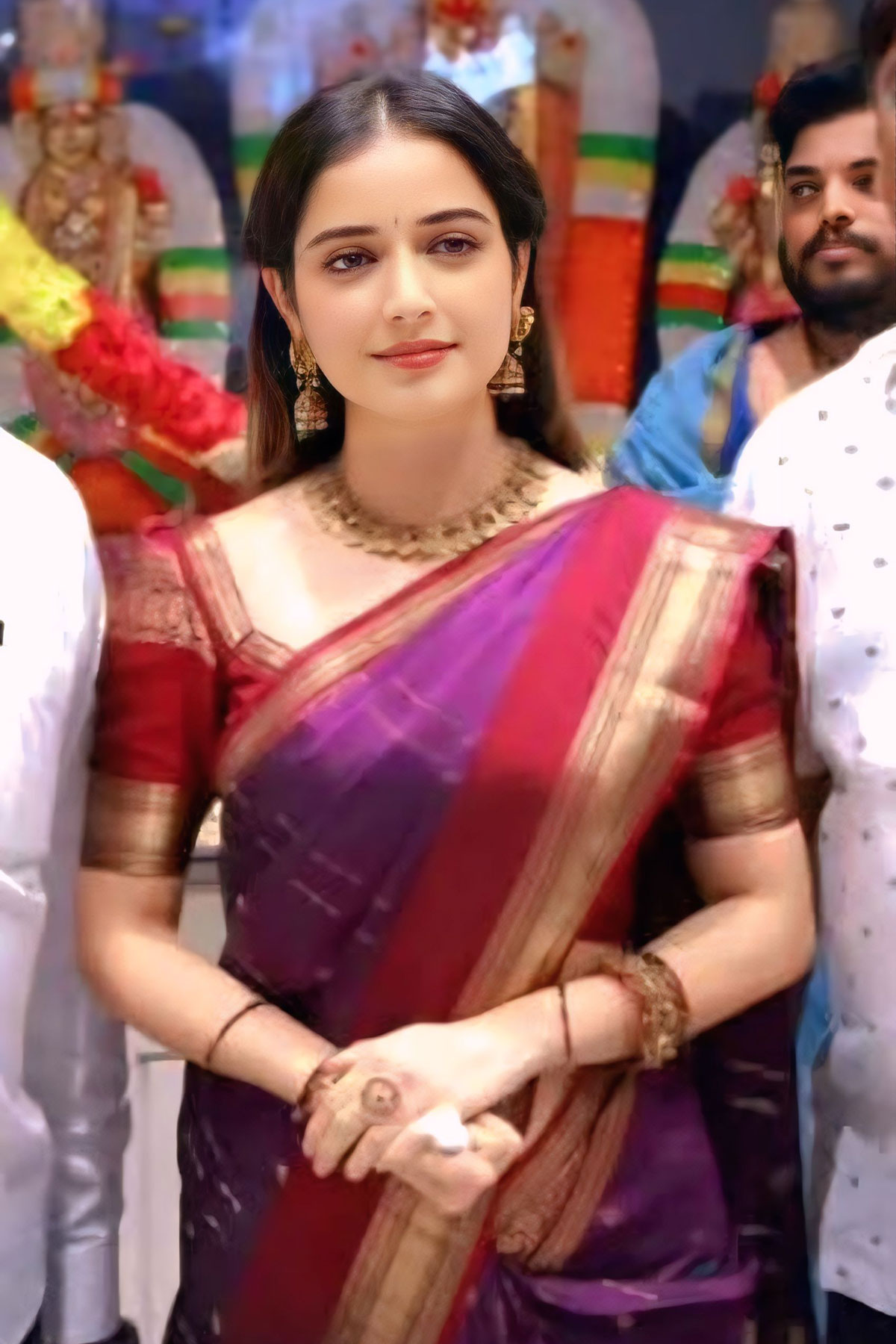 South Actress Ashika Ranganath Kanjivaram Saree Style