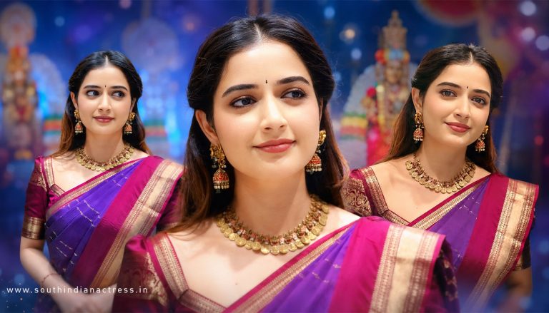 Ashika Ranganath Radiant Traditional Look at Kodad Launch