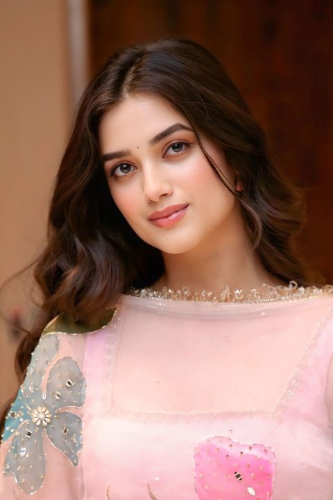 Bhagyashri Borse Blush Pink Kurta Lenin Pre Release Event
