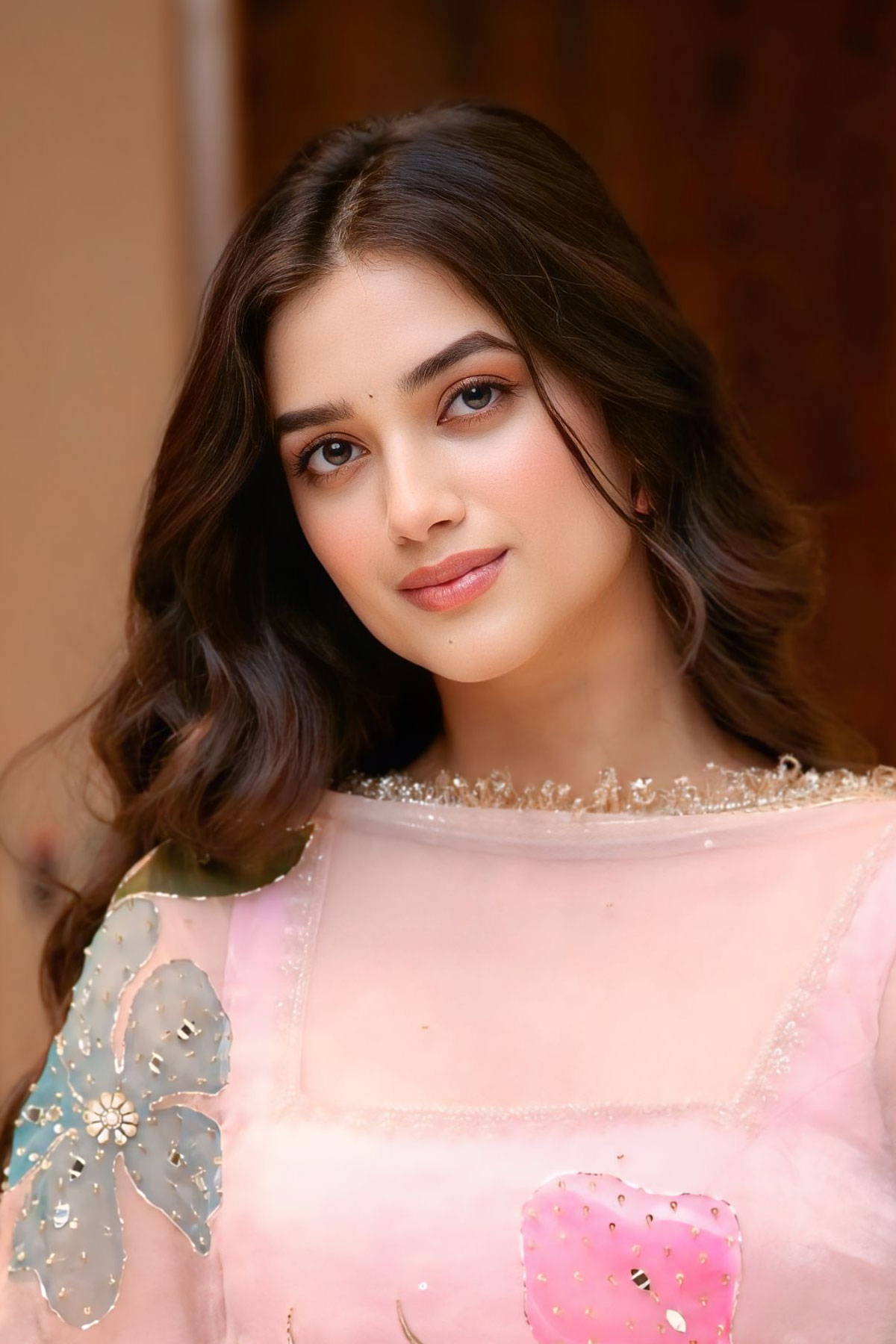 Bhagyashri Borse Blush Pink Kurta Lenin Pre Release Event