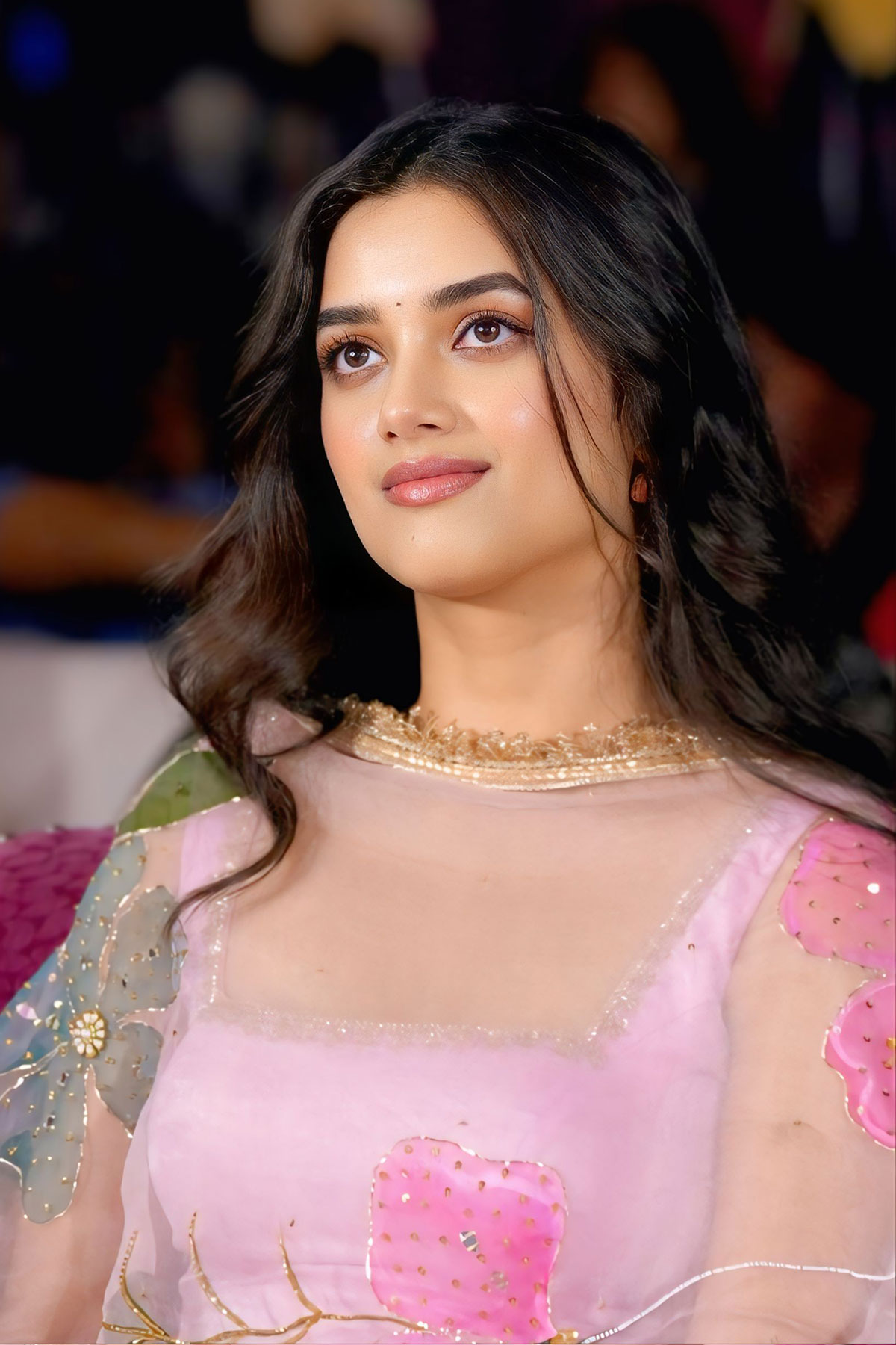 Bhagyashri Borse Lenin Movie Blush Pink Shimmer Kurta Look