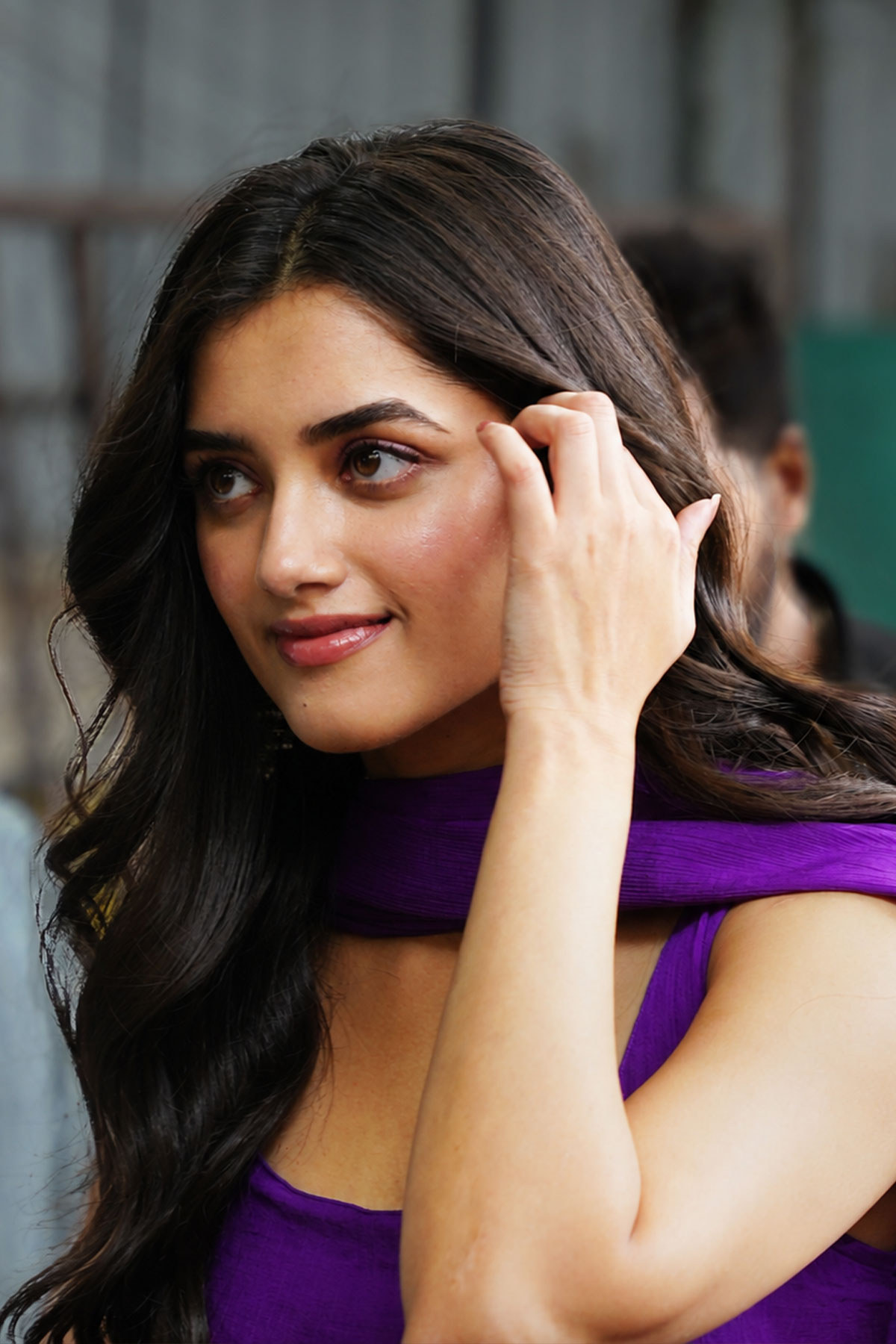Violet Kurta Flared Skirt Bhagyashri Borse Lenin Success Event