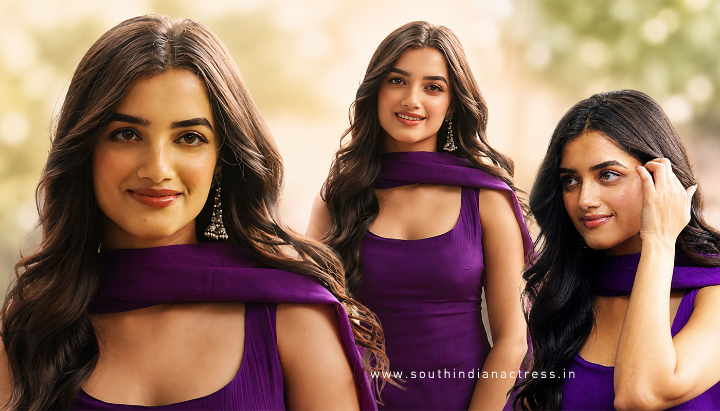 Anayna Clothing Violet Kurta Bhagyashri Borse Lenin Success Event