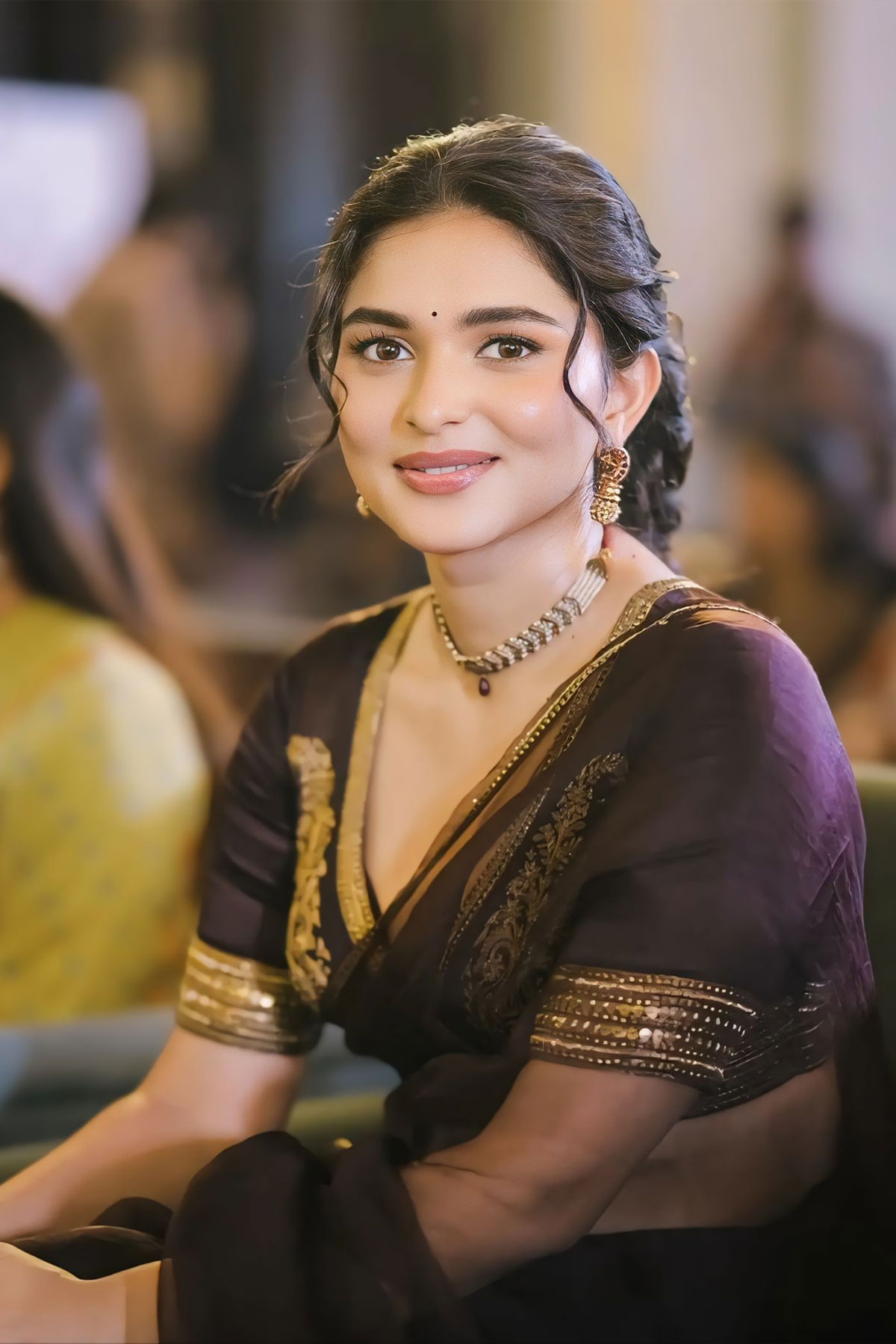 Kayadu Lohar in Designer Rukminii Atelier Organza Saree