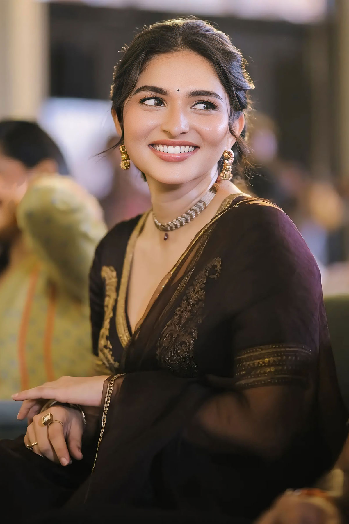Kayadu Lohar Traditional Saree Look by Rukminii Atelier