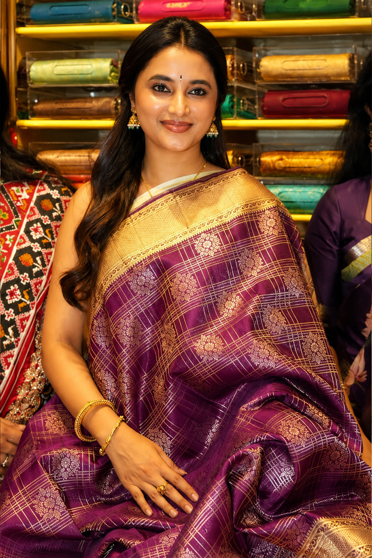 Kisan Fashion Mall Opening: Priyanka Mohan Saree Outfit