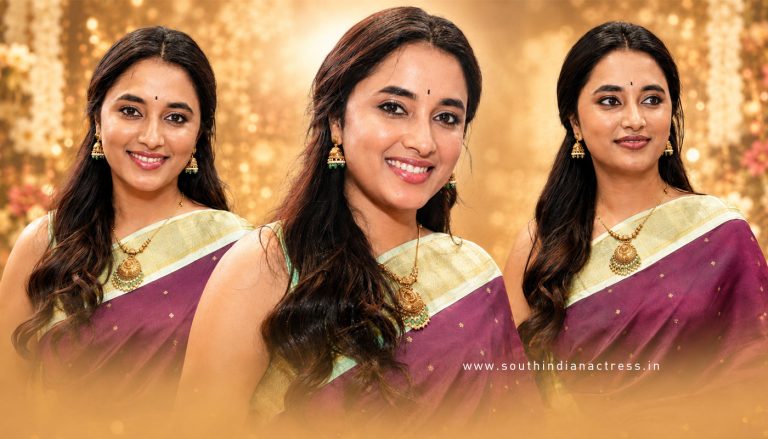 Priyanka Mohan Stunning Temple Jewellery and Saree Style