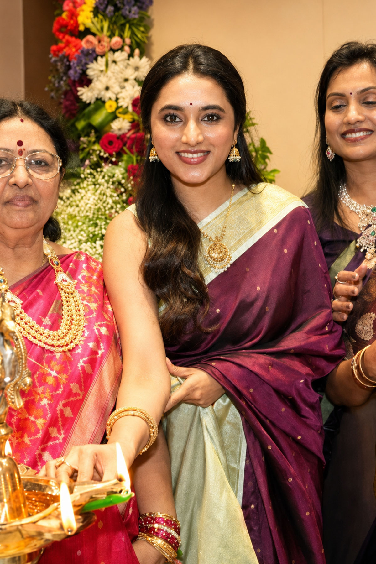 Priyanka Mohan Traditional Saree Look at Kisan Fashion Mall