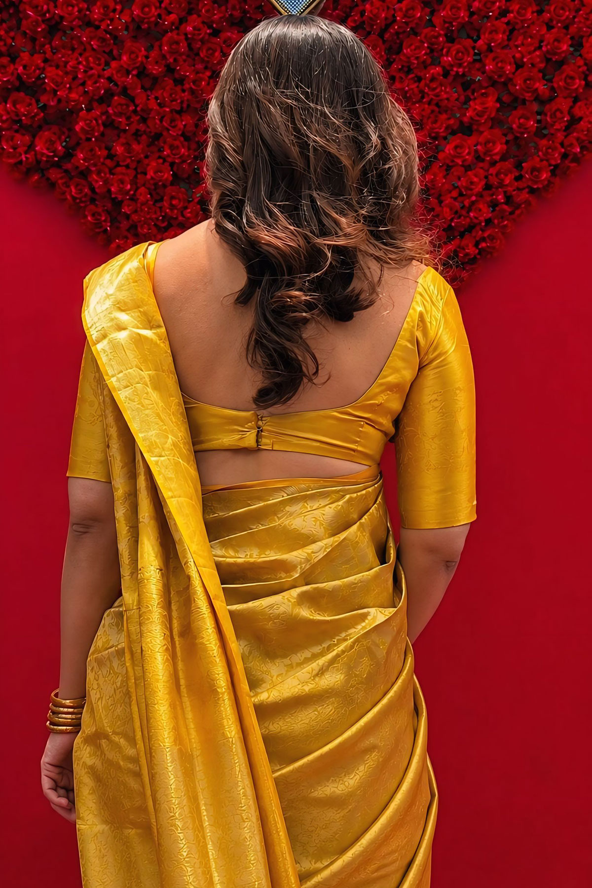 Raashii Khanna Elegant Silk Saree Look Mangalya Mall RC Puram