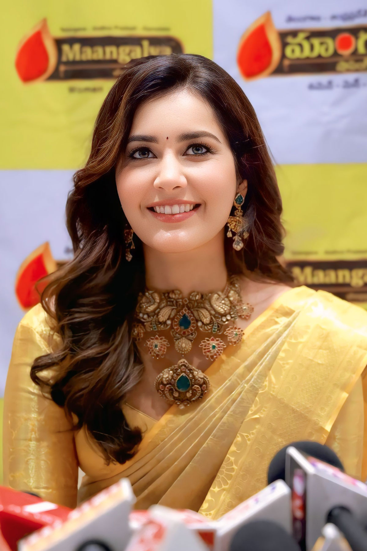 Raashii Khanna Radiant Yellow Silk Saree Mangalya Shopping Mall