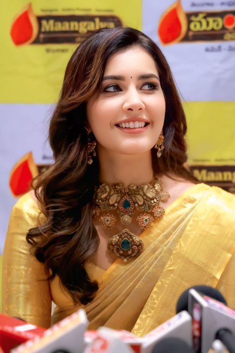 Mangalya Mall Opening RC Puram Raashii Khanna Saree Look