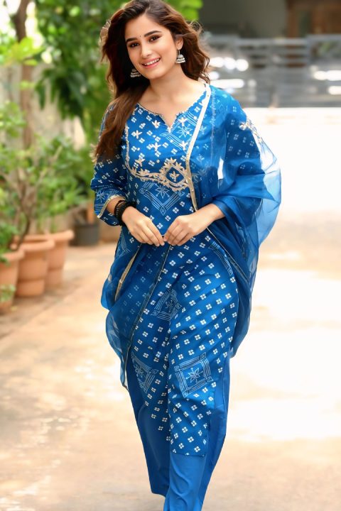 Rasha Thadani Chic Cobalt Blue Festive Dress