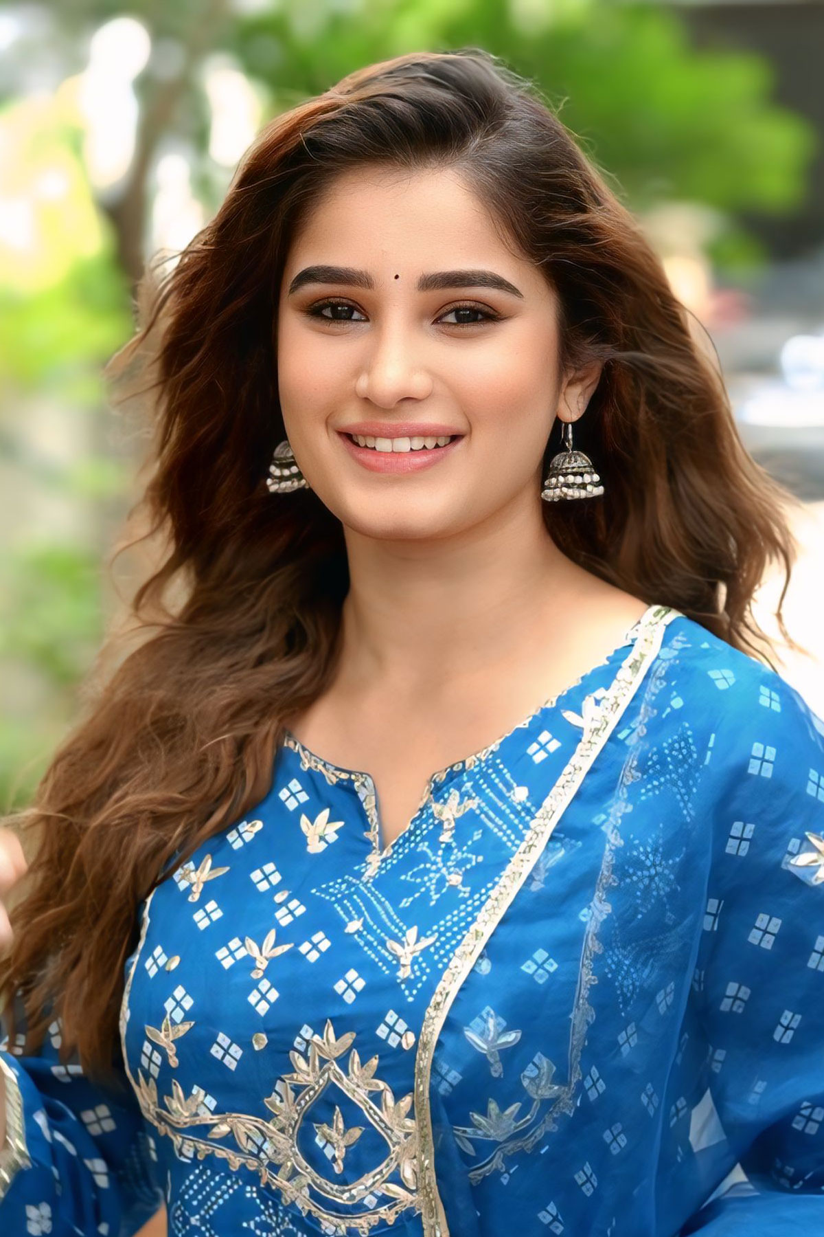 Rasha Thadani Latest Traditional Blue Kurta Photos