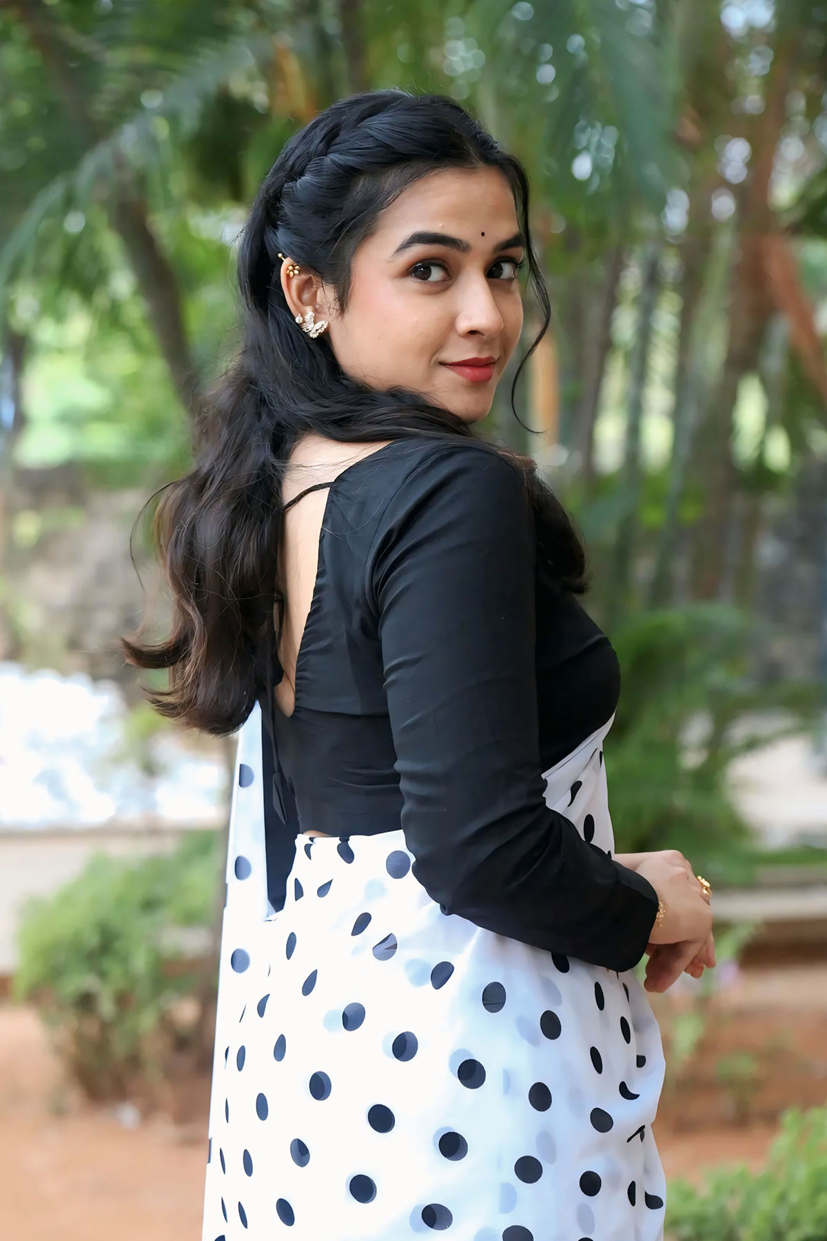 Sahithi Avancha Elegant Saree Look Kalyanam Kamaneeyam Jeevitham Hyderabad