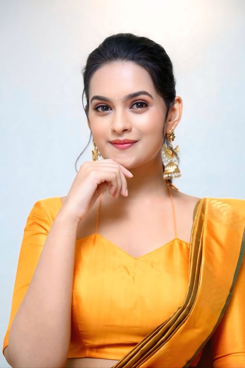 Samaira Sri Mustard Silk Saree with Olive Green Border