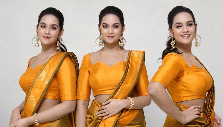 Samaira Sri Traditional Saree Look at Karmakhya Event