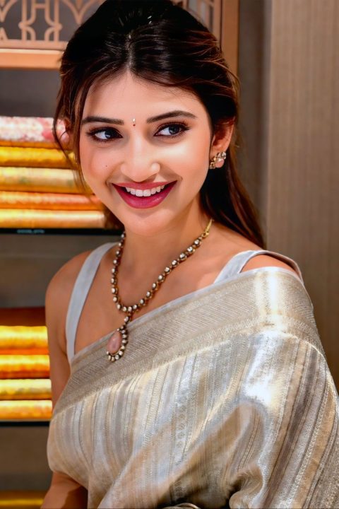 Sreeleela Gorgeous Silk Saree Traditional Showroom Event Style