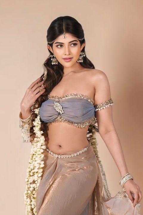 Srijita Ghosh Hot Navel Exposing Ethnic Fusion Photoshoot