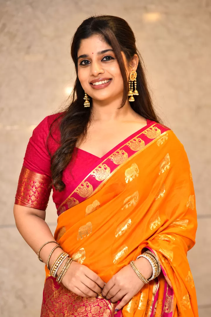 Aishwarya Holakkal Traditional Saree Look at Least Eligible Bachelor Party