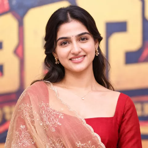 Anaswara Rajan at Thulabharam Movie Opening Ceremony