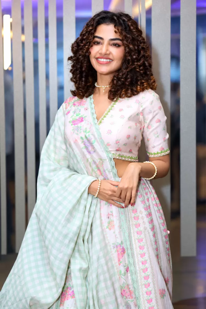 Anupama Parameswaran stills in Floral Lehenga
