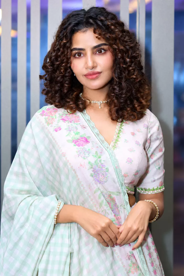 Anupama Parameswaran Floral Blouse and Lehenga Look