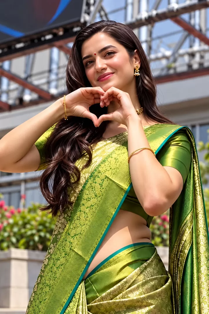 Bhagyashri Borse Greeting Fans at Maangalya Mall