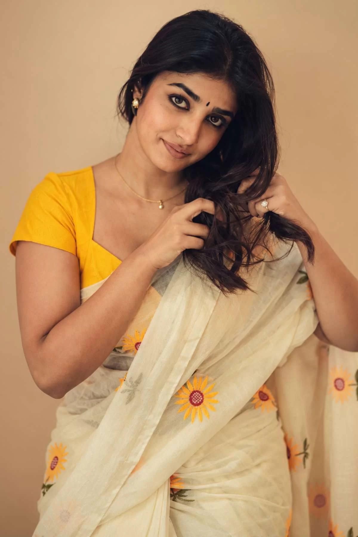 Dimple Hayathi Saree Photos Reveal Her Radiant Side
