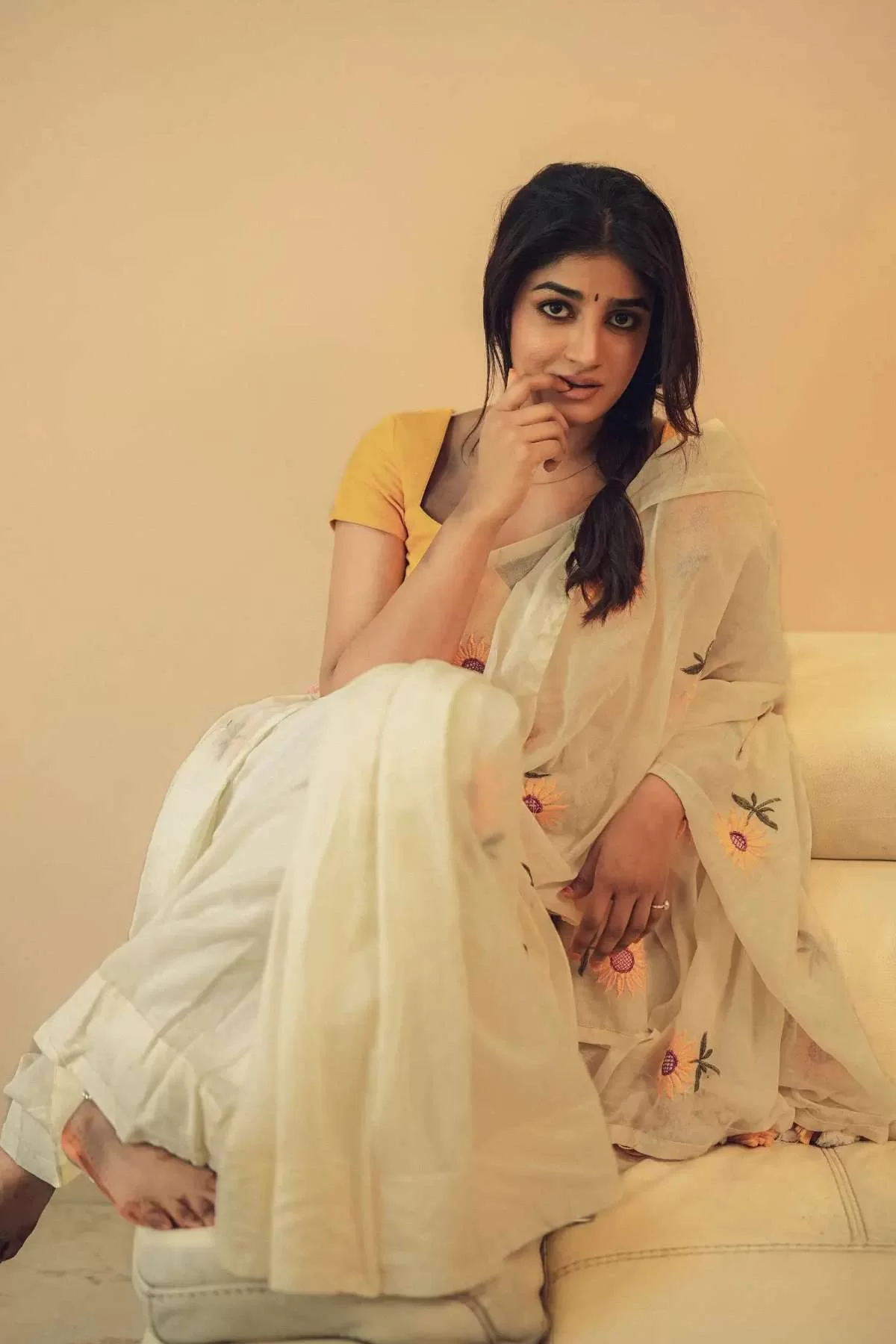 Dimple Hayathi Saree Look with Mesmerising Eyes