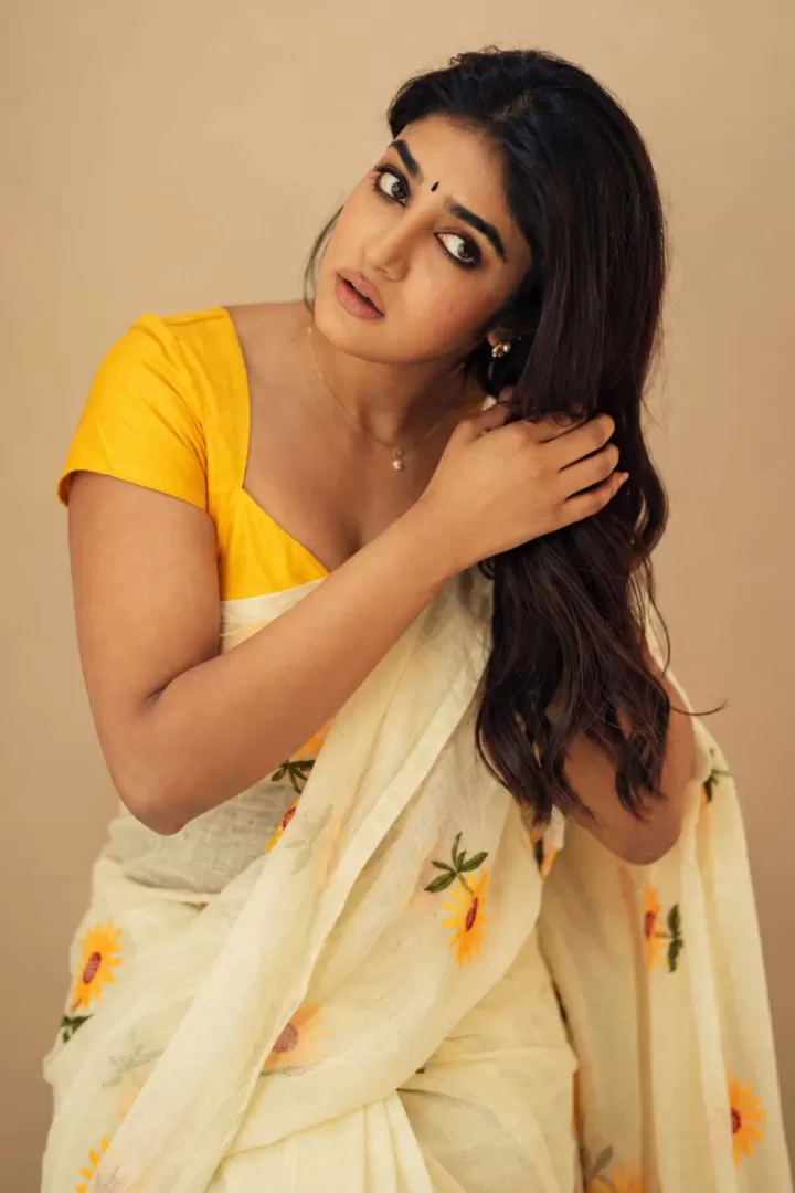 Dimple Hayathi Saree Photoshoot Brings Timeless Charm