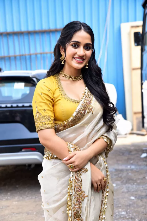 Sakshi Mhadolkar Karikaala movie Gold Jewellery and Choker Look